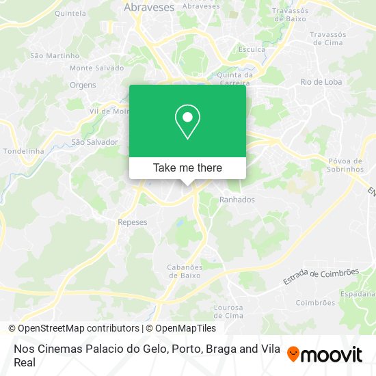 Nos Cinemas Palacio do Gelo mapa