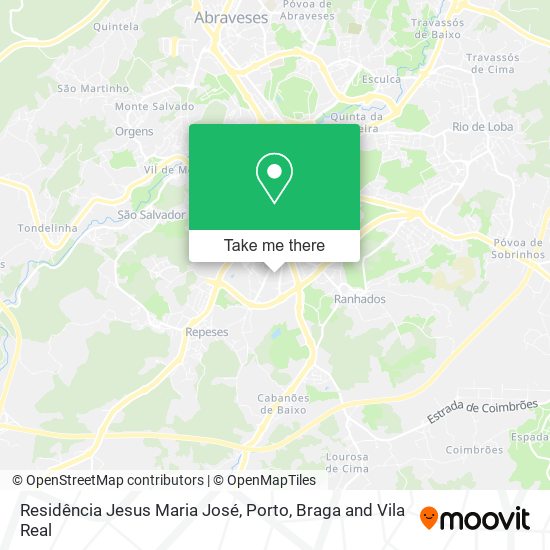 Residência Jesus Maria José mapa