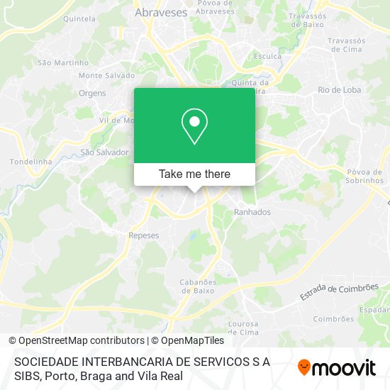 SOCIEDADE INTERBANCARIA DE SERVICOS S A SIBS map