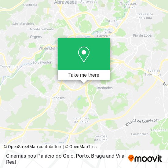 Cinemas nos Palácio do Gelo map