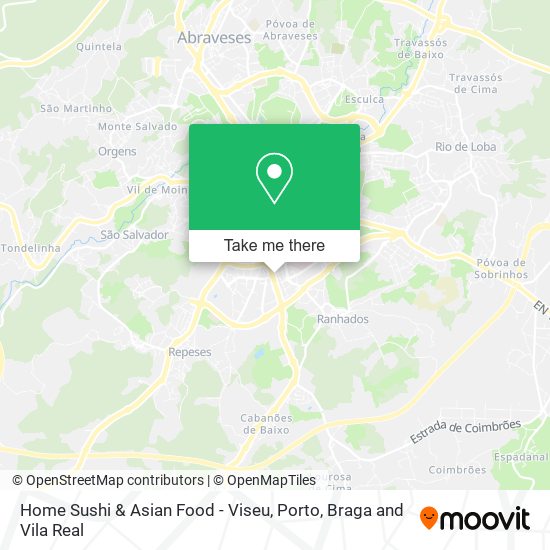 Home Sushi & Asian Food - Viseu map