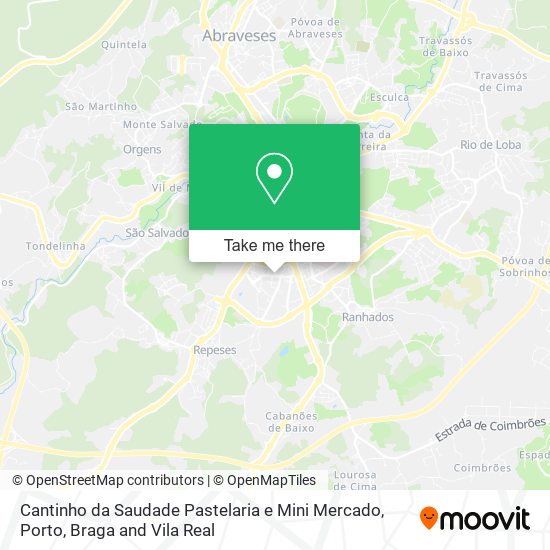 Cantinho da Saudade Pastelaria e Mini Mercado mapa