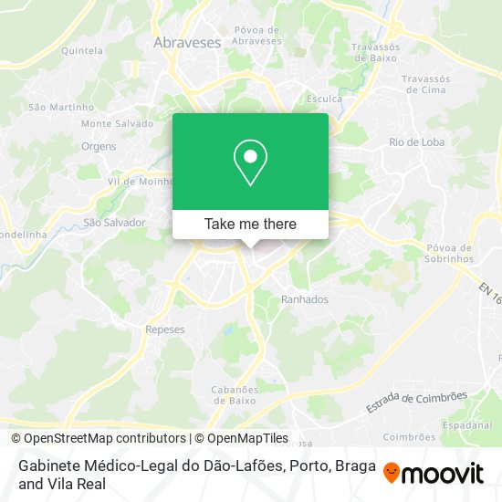 Gabinete Médico-Legal do Dão-Lafões map