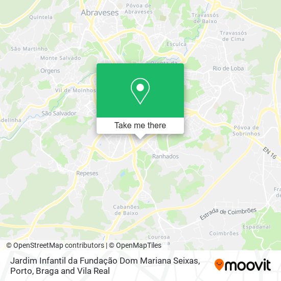 Jardim Infantil da Fundação Dom Mariana Seixas mapa