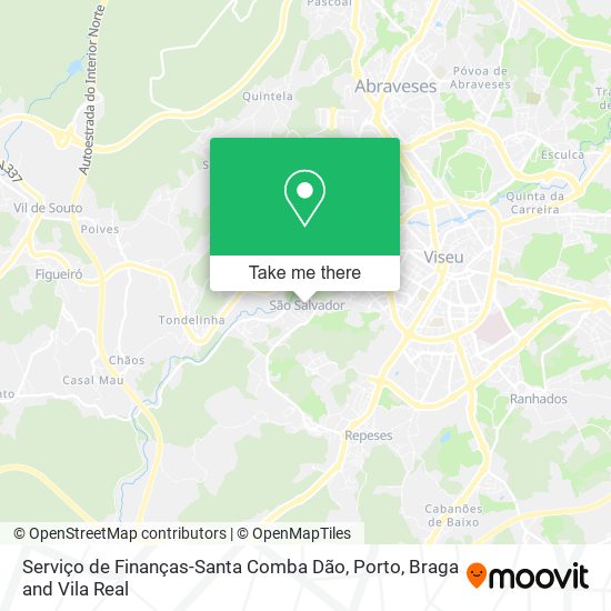 Serviço de Finanças-Santa Comba Dão mapa