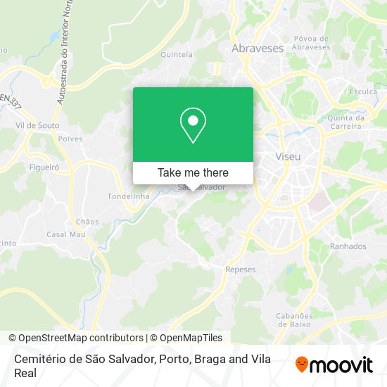 Cemitério de São Salvador mapa