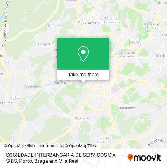 SOCIEDADE INTERBANCARIA DE SERVICOS S A SIBS map