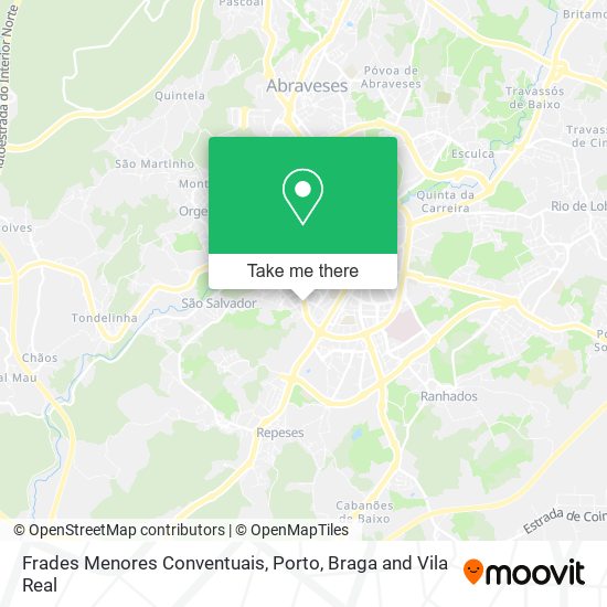 Frades Menores Conventuais map