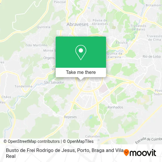 Busto de Frei Rodrigo de Jesus map