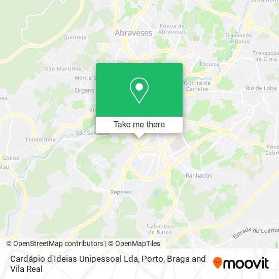 Cardápio d'Ideias Unipessoal Lda mapa