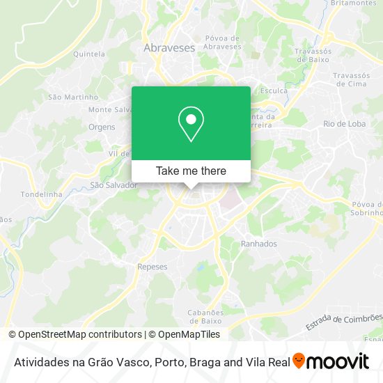 Atividades na Grão Vasco mapa