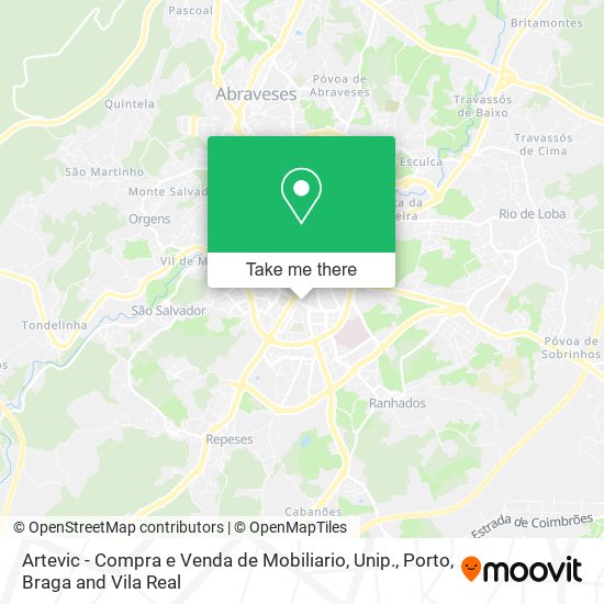 Artevic - Compra e Venda de Mobiliario, Unip. map