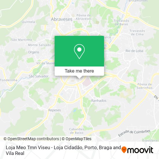 Loja Meo Tmn Viseu - Loja Cidadão mapa