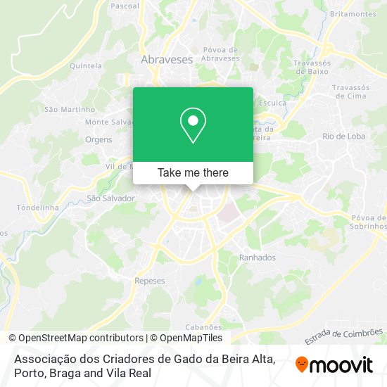 Associação dos Criadores de Gado da Beira Alta map