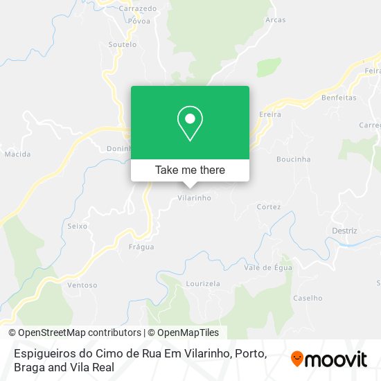 Espigueiros do Cimo de Rua Em Vilarinho mapa