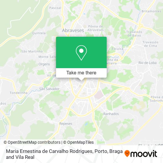 Maria Ernestina de Carvalho Rodrigues mapa