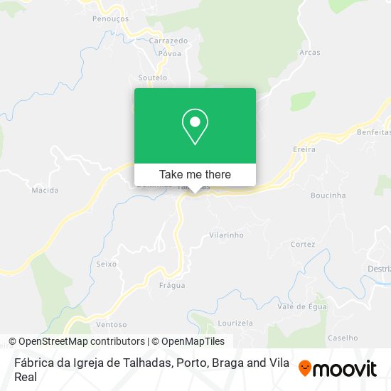 Fábrica da Igreja de Talhadas mapa