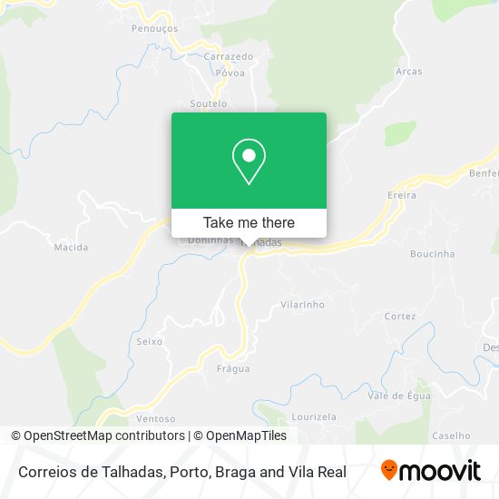 Correios de Talhadas mapa