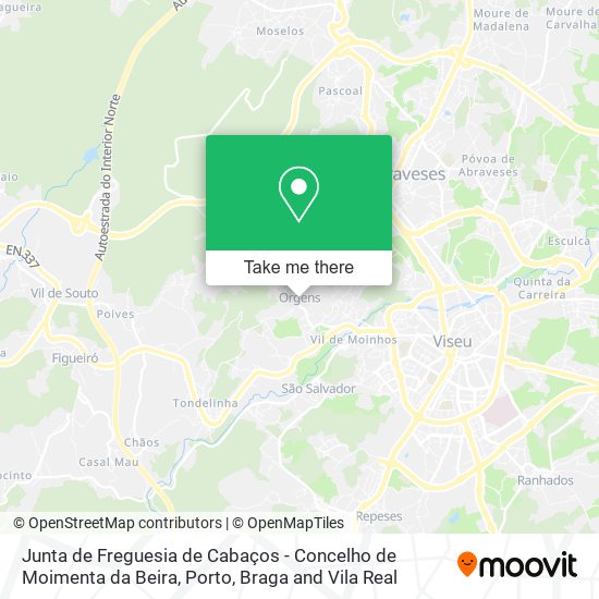 Junta de Freguesia de Cabaços - Concelho de Moimenta da Beira map