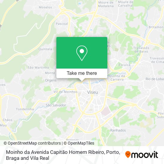 Moinho da Avenida Capitão Homem Ribeiro mapa