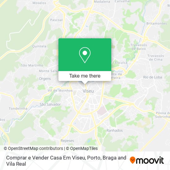 Comprar e Vender Casa Em Viseu map