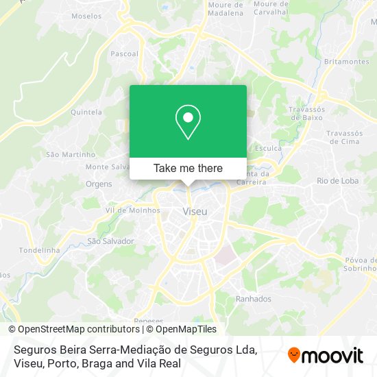 Seguros Beira Serra-Mediação de Seguros Lda, Viseu map