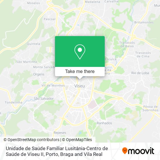 Unidade de Saúde Familiar Lusitânia-Centro de Saúde de Viseu II map