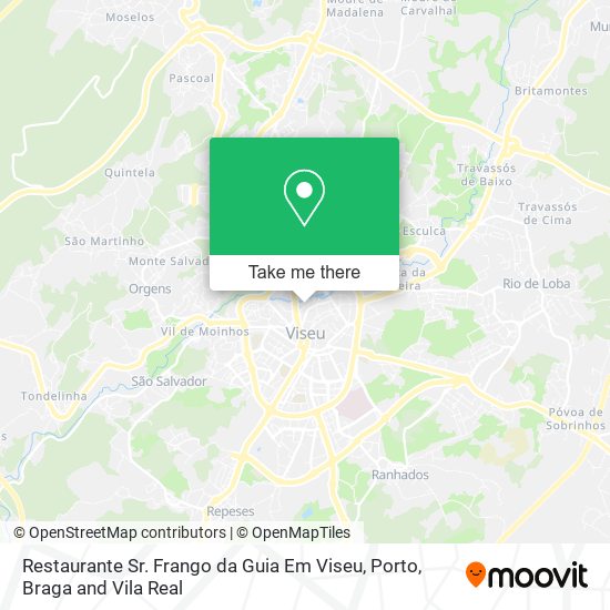 Restaurante Sr. Frango da Guia Em Viseu mapa