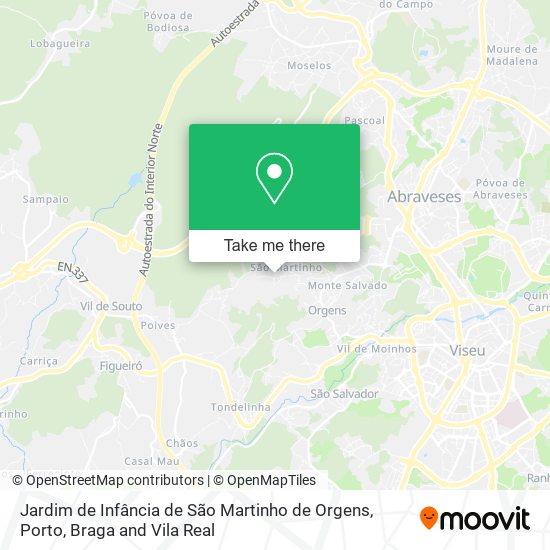 Jardim de Infância de São Martinho de Orgens map