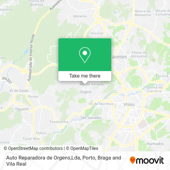 Auto Reparadora de Orgens,Lda map