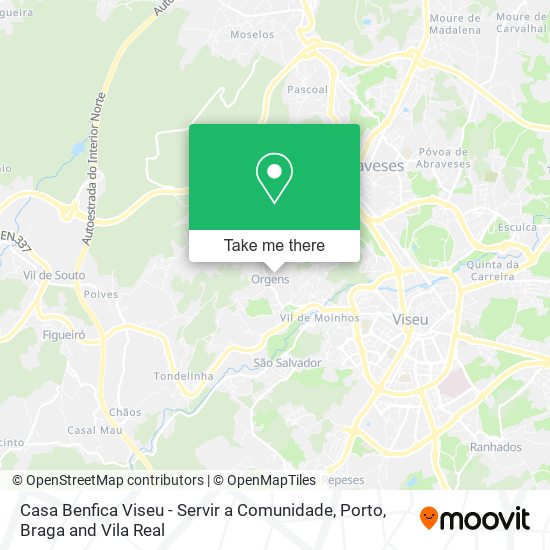 Casa Benfica Viseu - Servir a Comunidade map