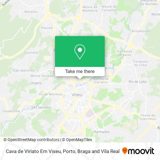 Cava de Viriato Em Viseu mapa