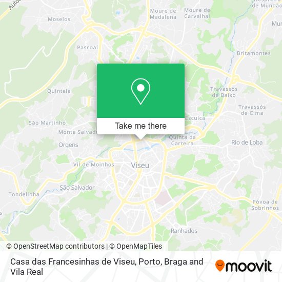 Casa das Francesinhas de Viseu mapa