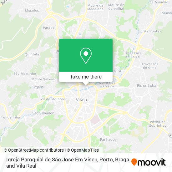 Igreja Paroquial de São José Em Viseu mapa
