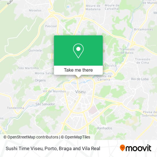 Sushi Time Viseu map