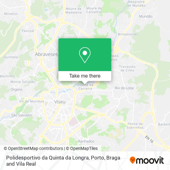 Polidesportivo da Quinta da Longra mapa