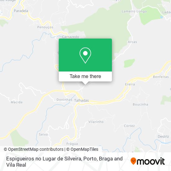 Espigueiros no Lugar de Silveira map