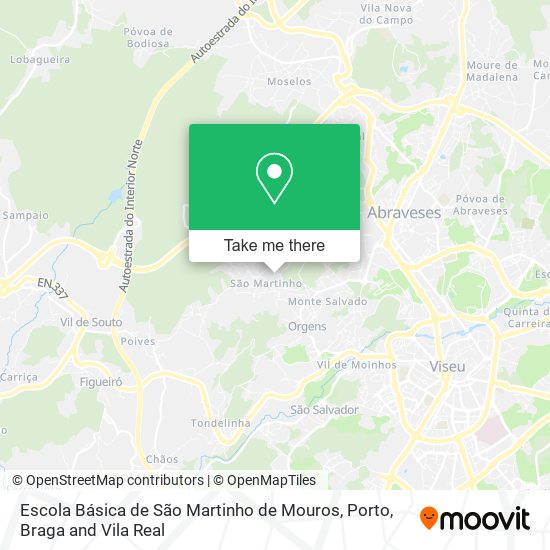 Escola Básica de São Martinho de Mouros map