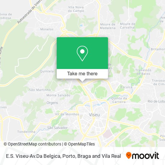 E.S. Viseu-Av.Da Belgica mapa