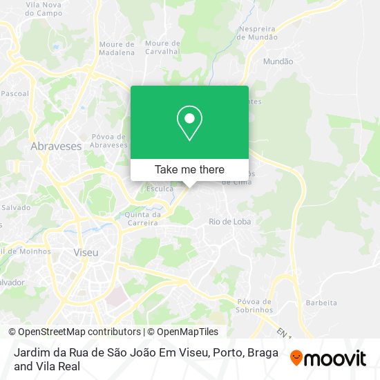 Jardim da Rua de São João Em Viseu map