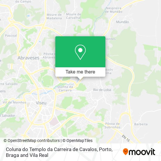 Coluna do Templo da Carreira de Cavalos mapa