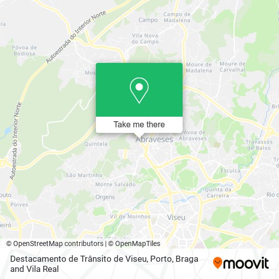 Destacamento de Trânsito de Viseu mapa