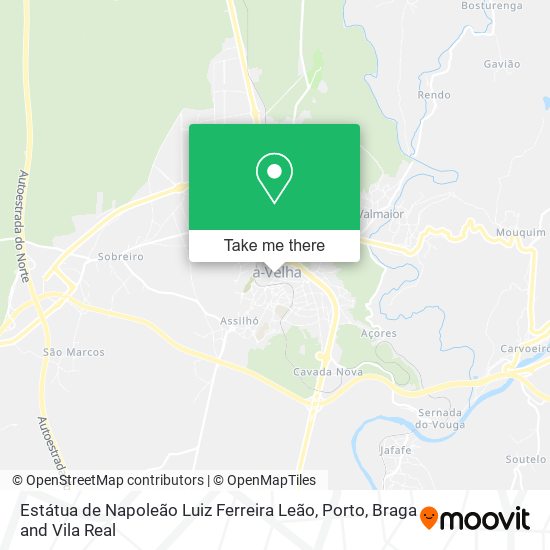 Estátua de Napoleão Luiz Ferreira Leão mapa
