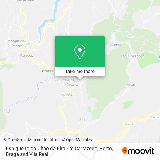 Espigueiro do Chão da Eira Em Carrazedo map