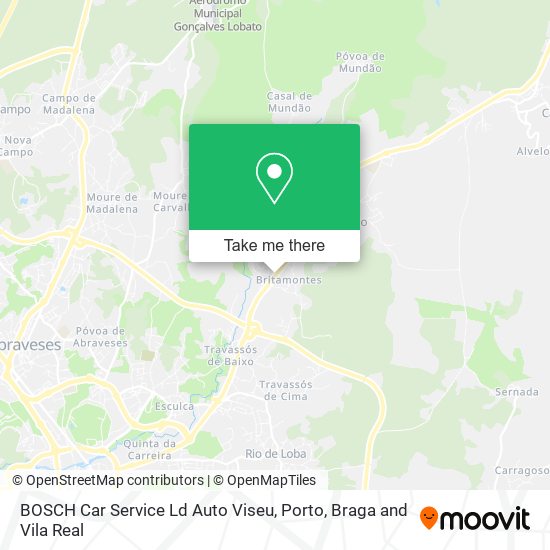 BOSCH Car Service Ld Auto Viseu mapa