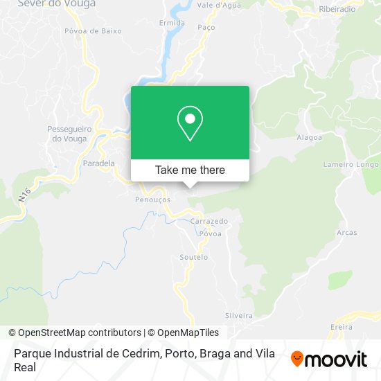 Parque Industrial de Cedrim mapa