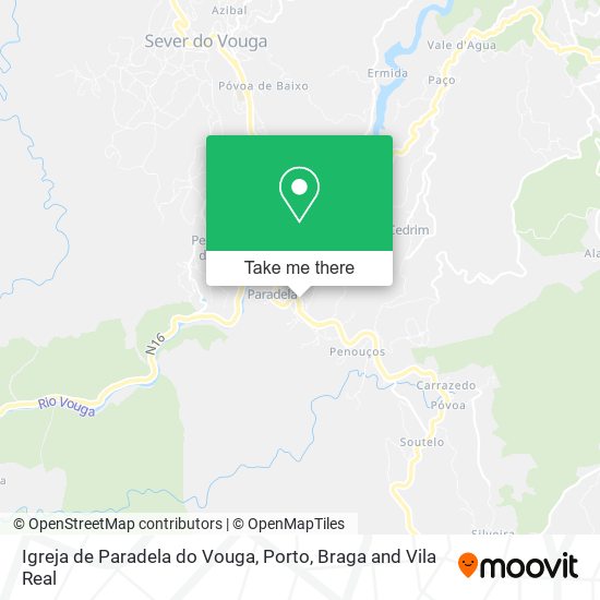 Igreja de Paradela do Vouga map