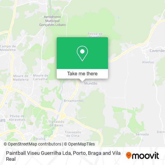 Paintball Viseu Guerrilha Lda mapa