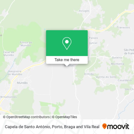 Capela de Santo António mapa