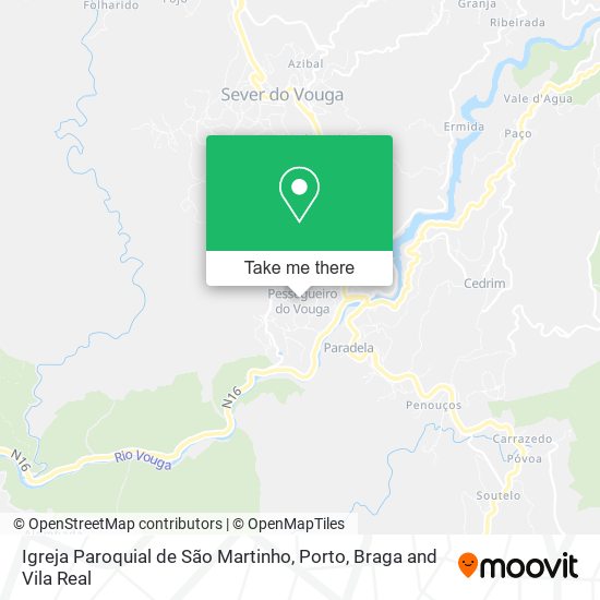 Igreja Paroquial de São Martinho mapa